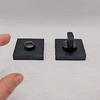 Zenith Door Lever Bathroom Handle Pack - 3 Radius Cornered Hinges - Matt Black