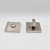 Zenith Door Lever Bathroom Handle Pack - 3 Radius Cornered Hinges - Satin Finish
