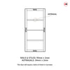 Brooklyn 4 Pane Solid Wood Internal Door UK Made DD6308 - Tinted Glass - Eco-Urban - Colour Options