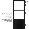 Berkley 2 Pane 1 Panel Solid Wood Internal Door UK Made DD6309SG - Frosted Glass - Eco-Urban - Colour Options
