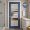 UK Made to Measure - Redford 1L Interior Door - Reeded Glass - Premium Primed - 7 Colour Options