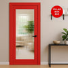 UK Made to Measure - Redford 1L Interior Door - Reeded Glass - Premium Primed - 7 Colour Options