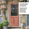 2XG Exterior Hardwood Door - Reeded Toughened Double Glazing