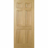 Top Mounted Stainless Steel Sliding Track & Door - Regency 4 Panel Oak Door - Prefinished