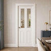 Regency Textured Moulded - Clear Glass - White Primed