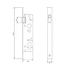 Concord 280mm Back to Back Double Door Pull Handle Pack - 8 Radius Cornered Hinges - Polished Gold Finish