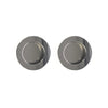 Anniston 50mm Sliding Door Round Flush Pulls Pair and Single Finger Pull  - Polished Stainless Steel