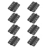 8x Cratus Exterior Matt Black Radius Corner Hinges - 102x76mm