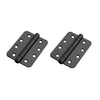 One Pair of Cratus Exterior Matt Black Radius Cornered Ball Bearing Hinges - 102x76x3mm