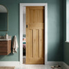 Rustic Oak 1930 DX Shaker Single Evokit Pocket Door - Prefinished
