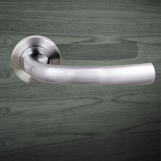 Image: Nevada Status Lever on Round Rose - Satin Chrome