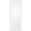 Pass-Easi Four Sliding Doors and Frame Kit - SA 15 Pane Door - Clear Glass - White Painted