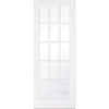 Pass-Easi Two Sliding Doors and Frame Kit - SA 15 Pane Door - Clear Glass - White Painted