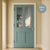 UK Made to Measure - Millgate Victorian 2L Interior Door - Clear Glass - Premium Primed - 7 Colour Options