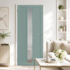 Cornwall 1 Pane 2 Panel Solid Wood Internal Door UK Made DD6404SG Frosted Glass - Eco-Urban - Colour Options