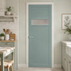 Orkney 1 Pane 2 Panel Solid Wood Internal Door UK Made DD6403SG Frosted Glass - Eco-Urban - Colour Options