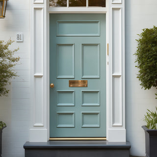Image: Exterior Victorian Bronte Made to Measure 7 Panel Front Door - 45mm Thick - Seven Colour Options
