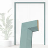 Made to Size Thruframe Interior Sage Sky Primed Door Lining Frame and Modern Architrave Set - Suits Double Doors