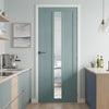 Cornwall 1 Pane 2 Panel Solid Wood Internal Door UK Made DD6404G Clear Glass - Eco-Urban - Colour Options