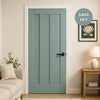 UK Made to Measure - Langley Panel Interior Door - Premium Primed - 7 Colour Options