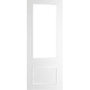 Sandringham White Primed Fire Internal Door - Clear Glass - 1/2 Hour Fire Rated