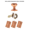 Two Pack Harrogate Mushroom Old English Mortice Knob Urban Satin Copper Combo Handle Pack