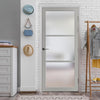 Manchester 3 Pane Solid Wood Internal Door UK Made DD6306SG - Frosted Glass - Eco-Urban - Colour Options