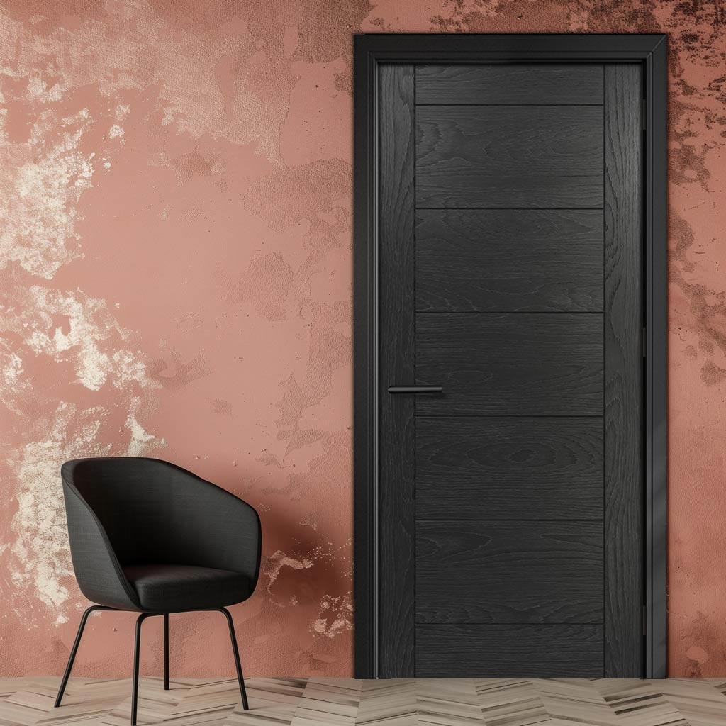 Seville Brushed Black Oak Internal Door – Direct Doors