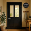 UK Made to Measure - Millgate Victorian 2L Interior Door - Clear Glass - Premium Primed - 7 Colour Options