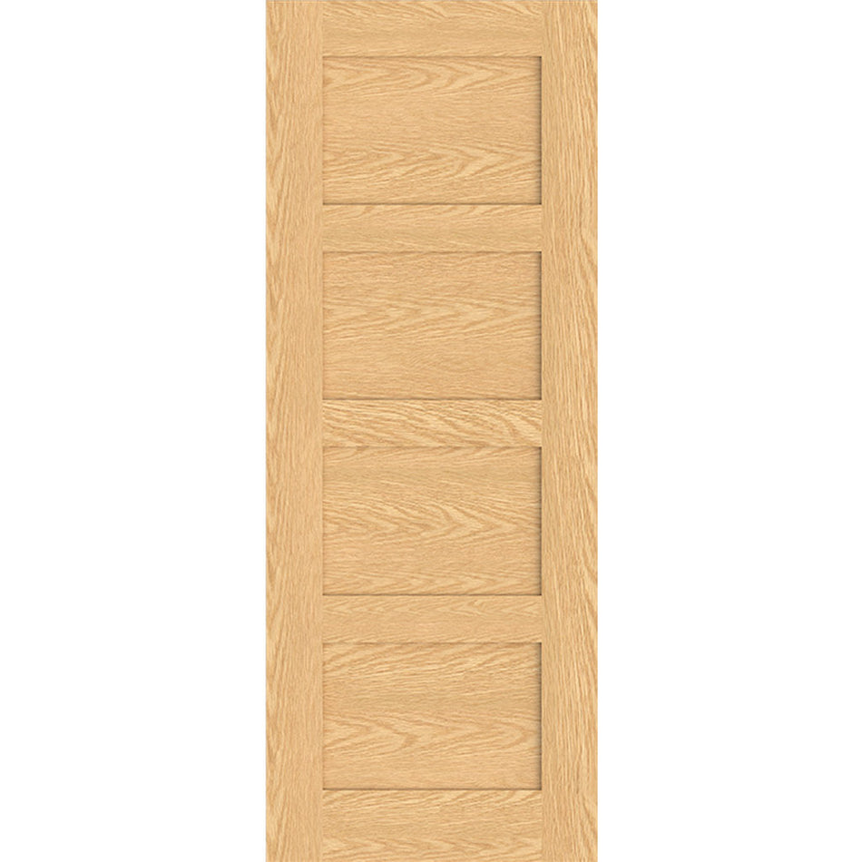 Valdor - Shaker 4P Unfinished Oak Fire Internal Door - 1/2 Hour Fire Rated