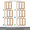 ThruEasi Oak Room Divider - Shaker Clear Glass Unfinished Door Pair with Full Glass Side