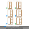 ThruEasi Oak Room Divider - Shaker Clear Glass Unfinished Door with Full Glass Side