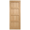 Bespoke Thruslide Surface Contemporary 4P Oak  Door - Sliding Door and Track Kit - Prefinished