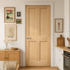 Friendly Value - Victorian 4 Panel Oak Shaker Internal Door - Unfinished