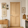 Friendly Value - Victorian 4 Panel Oak Shaker Internal Door - Unfinished