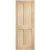 Value - Victorian 4 Panel Oak Shaker Internal Door Pair - Unfinished