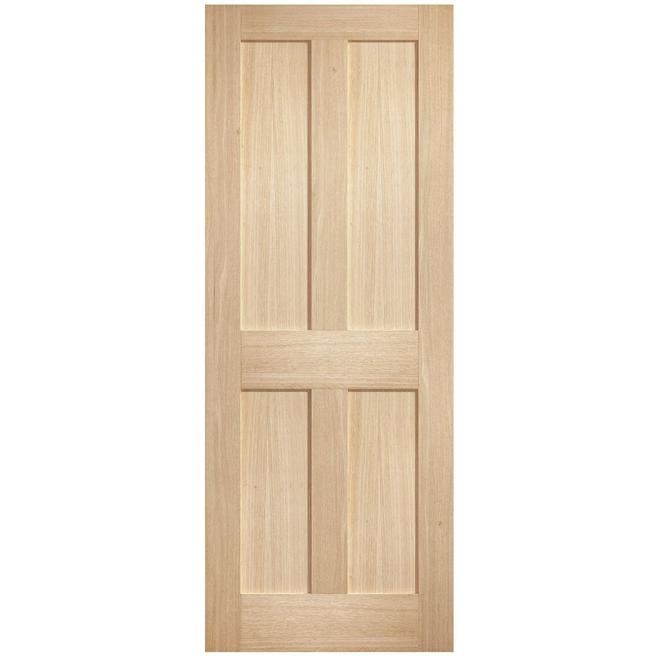 Value - Victorian 4 Panel Oak Shaker Internal Door Pair - Unfinished