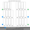 ThruEasi White Room Divider - Shaker Clear Glass Primed Door Pair with Full Glass Sides