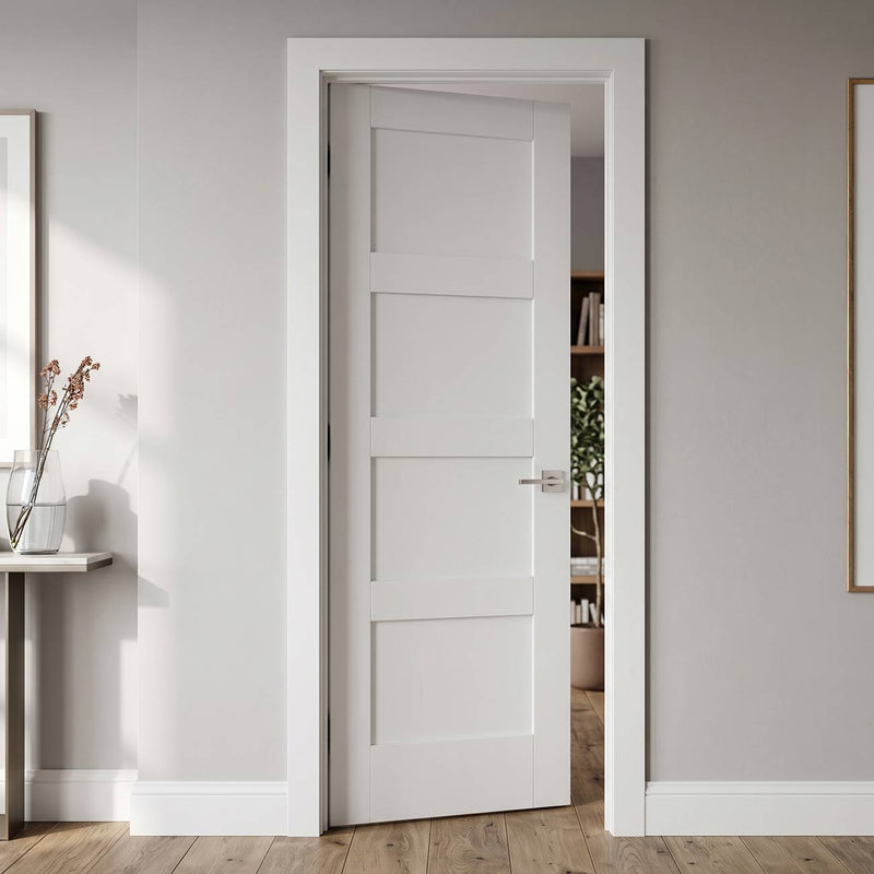 Shaker 4P Internal Door - White Primed