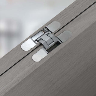 Image: Single Cerberus Strong Satin Chrome Concealed Hinge - 140x30mm - Not Fire Rated