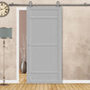 Sirius Tubular Stainless Steel Track & Solid Wood Door - Eco-Urban® Malvan 4 Panel Door DD6414 - 6 Colour Options