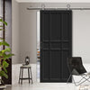 Sirius Tubular Stainless Steel Track & Solid Wood Door - Eco-Urban® Tromso 9 Panel Door DD6402 - 6 Colour Options