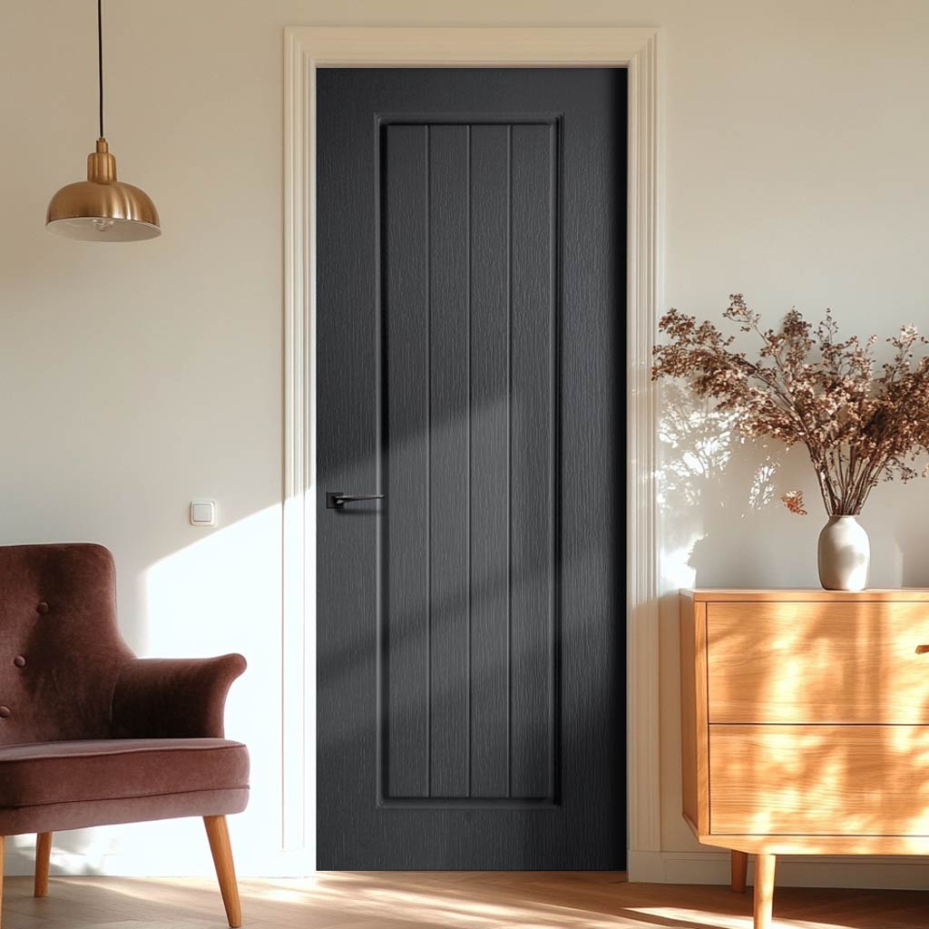 Samantha Slate Grey Grained Internal PVC Door