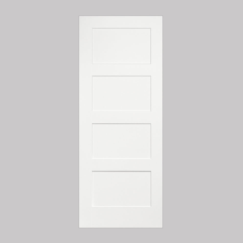 Top Mounted Sliding Track & Door - Coventry White Primed Shaker Door