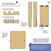 Minimalist Wardrobe Door & Frame Kit - Two Belize Oak Door - Prefinished