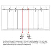 Double Glass Sliding Door - Solaris Tubular Stainless Steel Sliding Track & Lauder 8mm Obscure Glass - Obscure Printed Design
