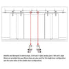 Double Glass Sliding Door - Solaris Tubular Stainless Steel Sliding Track & Juniper 8mm Clear Glass - Obscure Printed Design