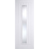 Mexicano Internal Door Pair - Clear Glass - White Primed