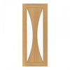 Top Mounted Black Sliding Track & Double Door - Sorrento Oak Door - Clear Glass - Prefinished