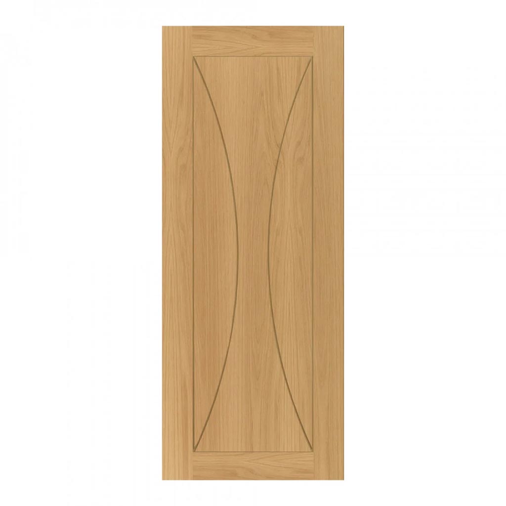 Latchstring Doors Top Mounted Black Sliding Track & Double Door - Sorrento Oak Door - Un